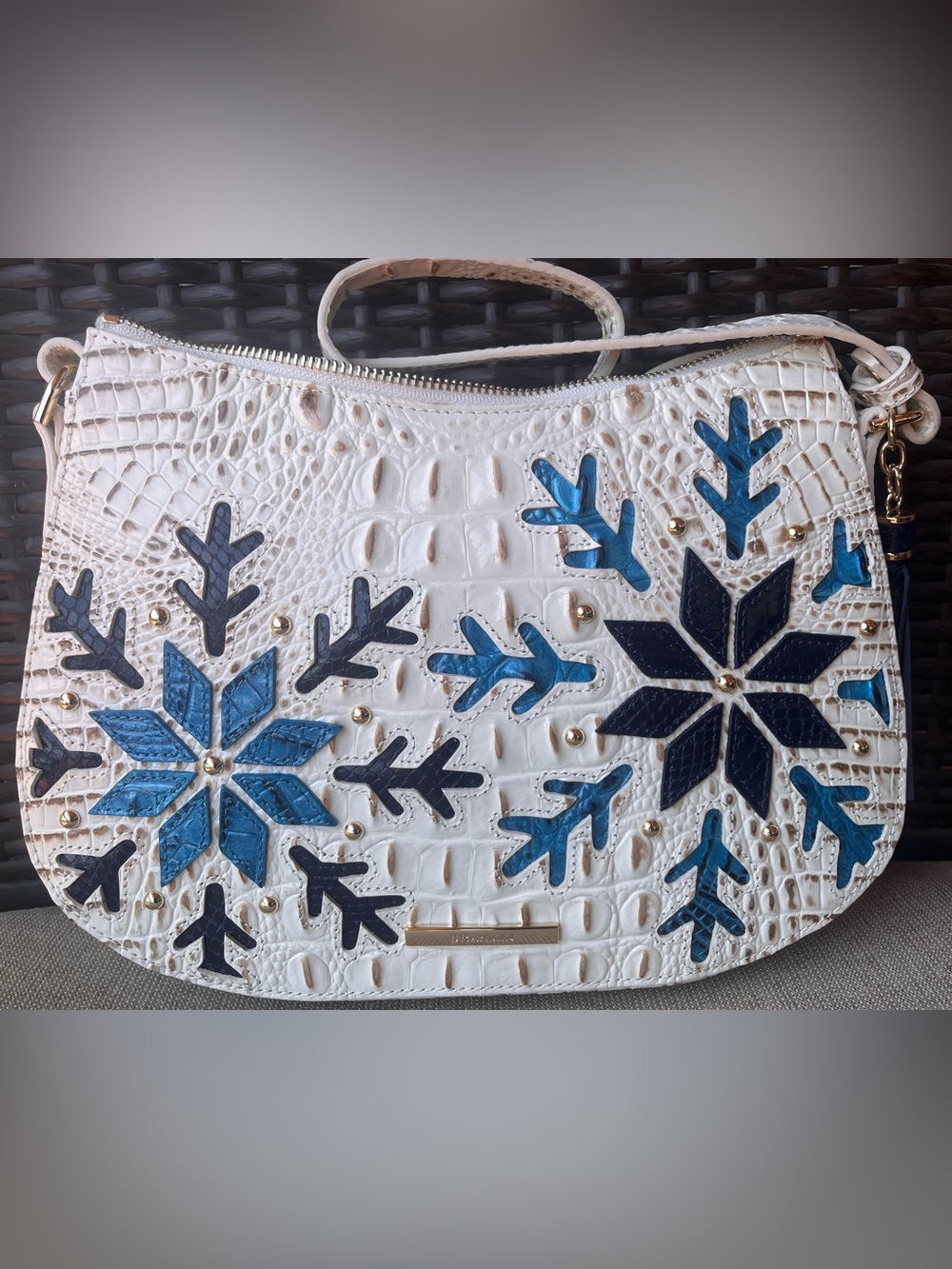 NWT Brahmin SHAYNA in SNOWBALL SNOWDRIFT Crossbody